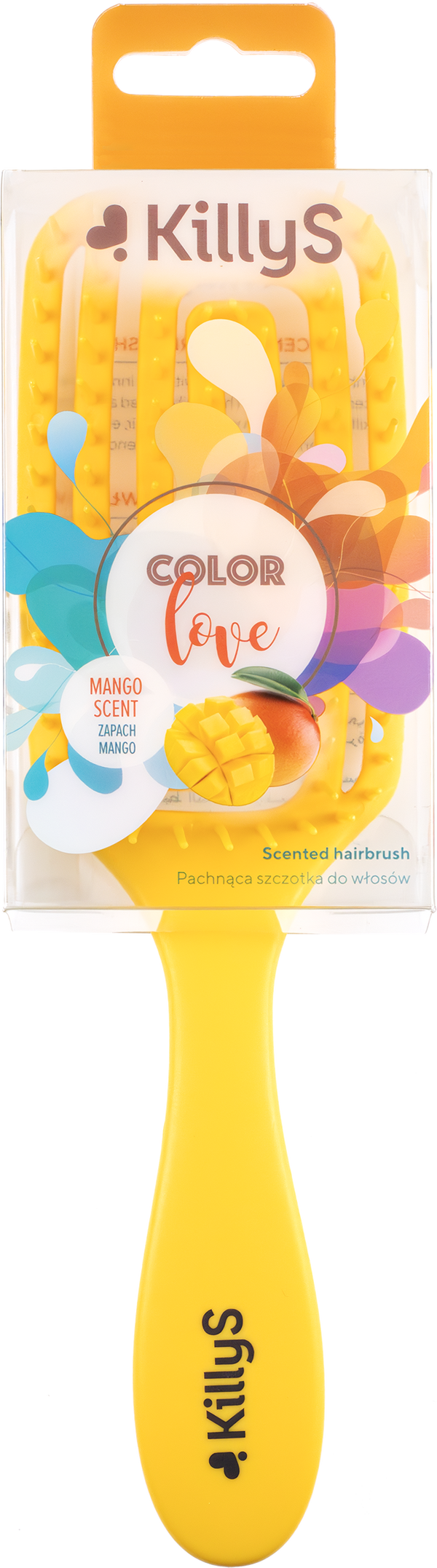 KillyS Scented Flexible Hairbrush Mango Fragrance for Wet and Dry Hair