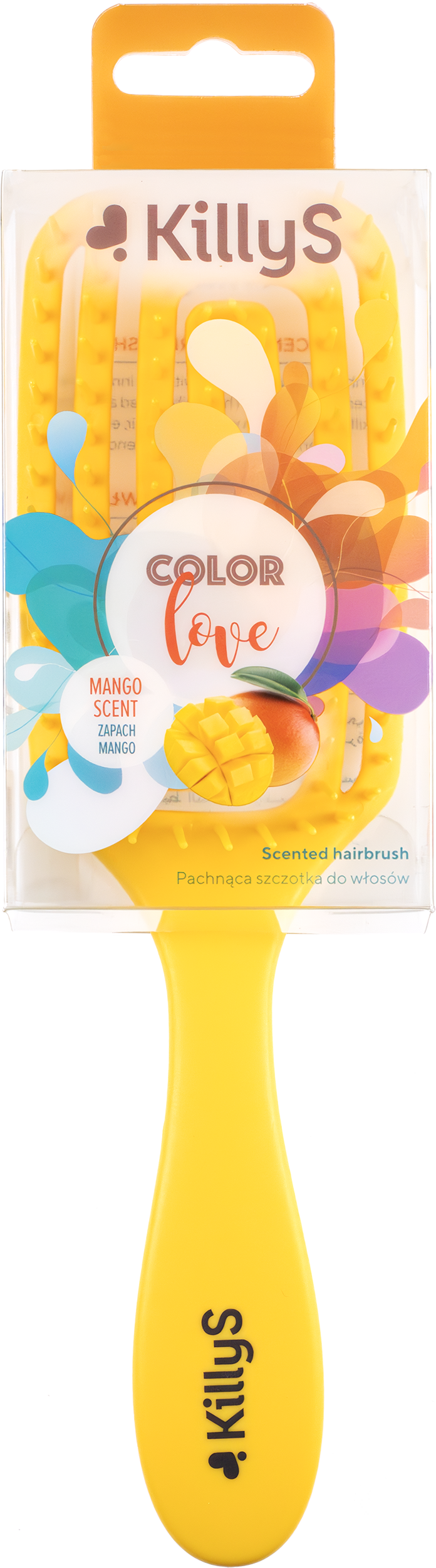 KillyS Scented Flexible Hairbrush Mango Fragrance for Wet and Dry Hair