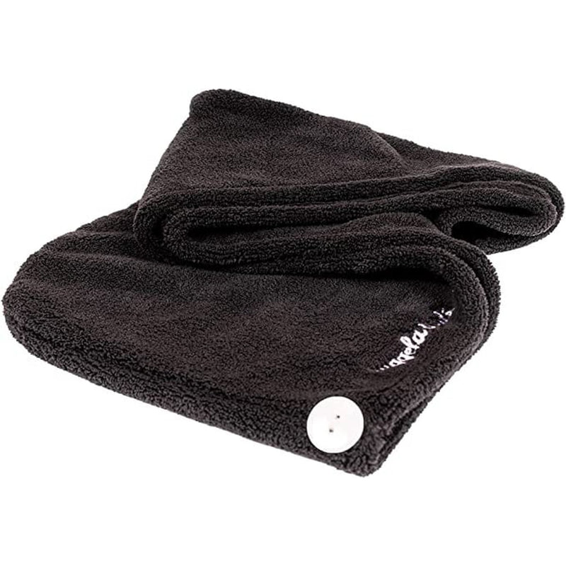 Nuggela & Sule Hair Towel Wrap with Cotton Terrycloth and Microfiber, Storage Bag