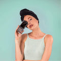 Nuggela & Sule Hair Towel Wrap with Cotton Terrycloth and Microfiber, Storage Bag