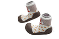 Attipas Shoe Socks Zoo Fox Print Flexible Non-Slip Baby Shoes Brown Size L