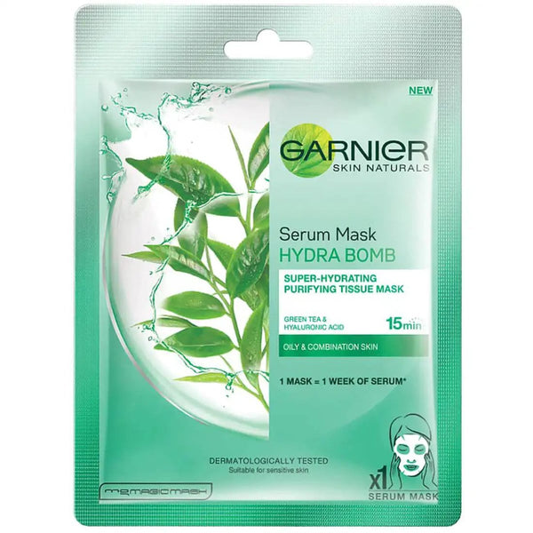 Garnier SkinActive Hydra Bomb Green Tea Face Sheet Mask with Hyaluronic Acid 32 g