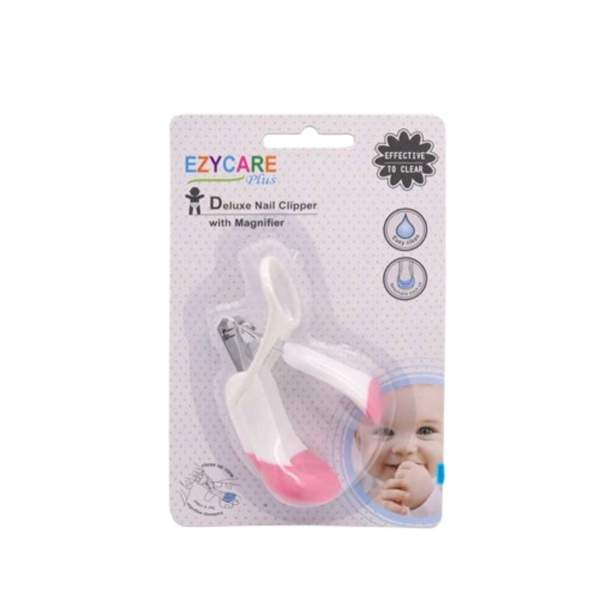 Ezycare Deluxe Nail Clipper with Built-In Magnifier, Stainless Steel and Plastic
