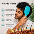 KillyS Hairbrush for Low-Porosity Hair, Coconut Oil Infused, Gentle Nylon Pins, 1 Pc