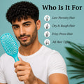KillyS Hairbrush for Low-Porosity Hair, Coconut Oil Infused, Gentle Nylon Pins, 1 Pc