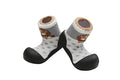 Attipas Shoe Socks Zoo Flexible Non-Slip Footwear Tiger Print Black Size L