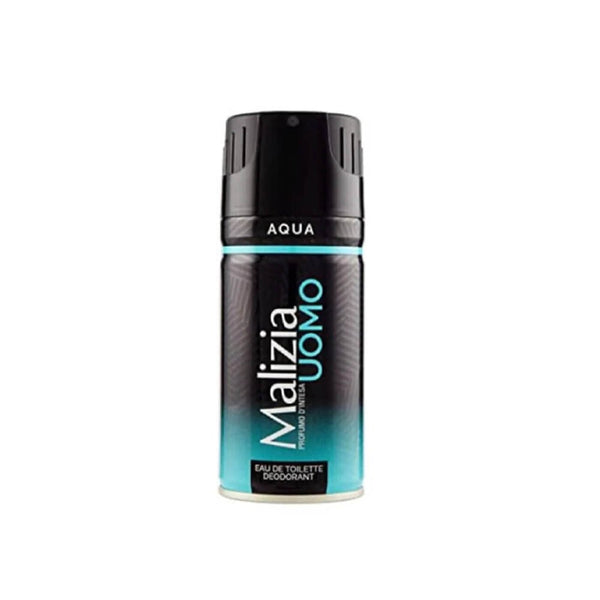 Malizia Uomo Aqua Deodorant Spray for Men, Antiperspirant, 150 ml