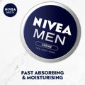NIVEA Men Face Body Moisturising Cream Fast Absorption Vitamin E 75ml Tin