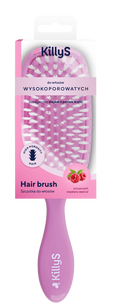 KillyS Hairbrush for Low Porosity Hair, Oil-Enriched Nylon Pins and Bristles, Pink