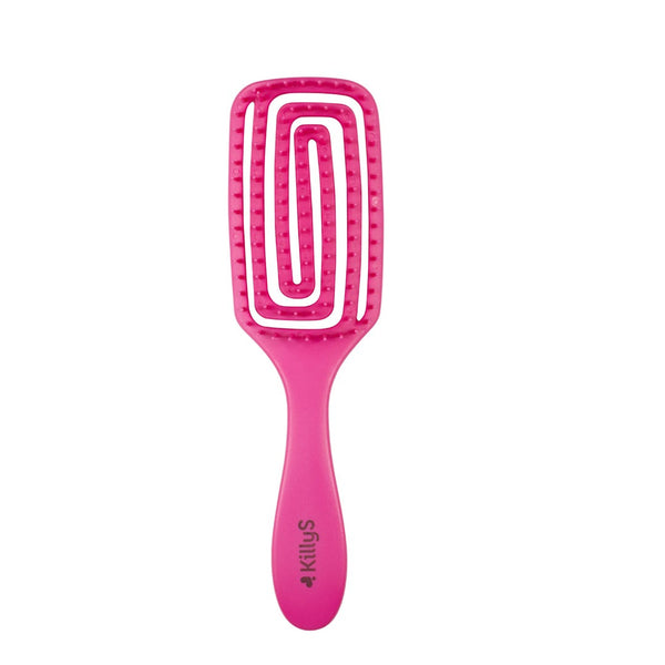 KillyS Color Love Hairbrush Flexible Vented Design Nylon Pins Strawberry Scent 1 Pc