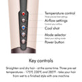 Dyson Airstrait Hair Straightener Airflow Styling Ceramic Pink and Gold