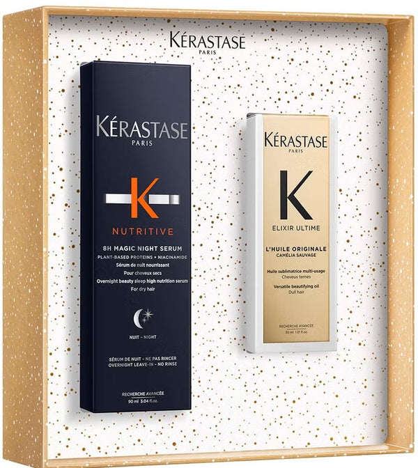Kerastase Iconics Hair Care Oil and Night Serum Set, 30ml + 90ml