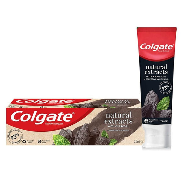 Colgate Natural Extracts Charcoal Toothpaste with Fluoride and Mint, 75 ml