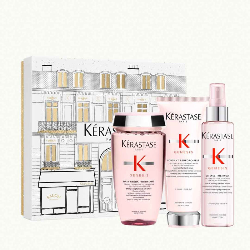 Kerastase Genesis Holiday Coffret Haircare Set with Ginger Root, 250 ml + 200 ml + 150 ml