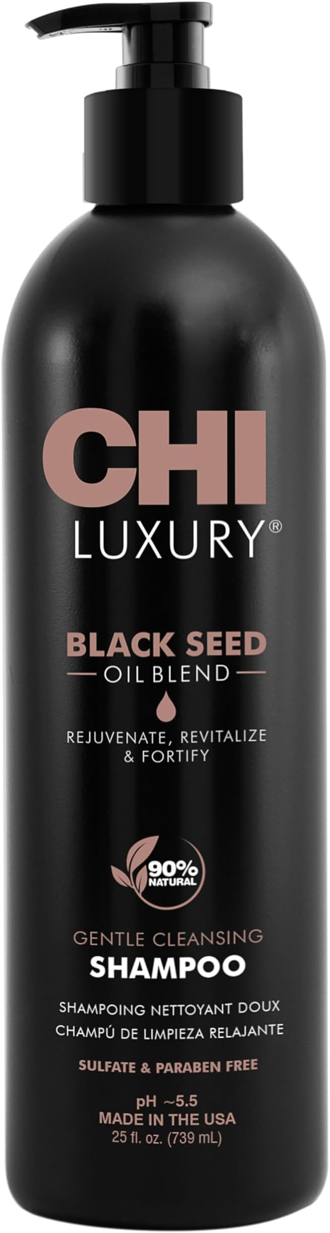 CHI Luxury Black Seed Oil Blend Gentle Cleansing Shampoo Sulfate-Free 739 ml