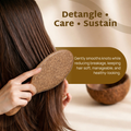 Killys Biodegradable Oval Hairbrush Coconut Shred, Flexible Nylon Pins, 1 Piece