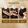 Killys Biodegradable Oval Hairbrush Coconut Shred, Flexible Nylon Pins, 1 Piece