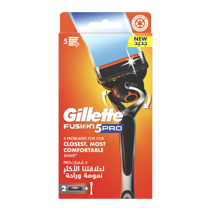 Gillette Fusion ProGlide FlexBall Razor with 5-Blade Refills, Precision Trimmer, 2 Blades