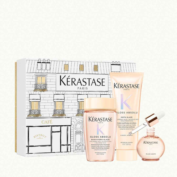 Kerastase Gloss Absolu Travel Hair Care Gift Set Shampoo Conditioner Serum 80ml 75ml 45ml