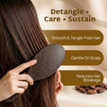 KillyS Biodegradable Coffee Grounds Oval Hairbrush, Pneumatic Cushion, Flexible Rounded Pins