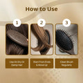 KillyS Biodegradable Coffee Grounds Oval Hairbrush, Pneumatic Cushion, Flexible Rounded Pins