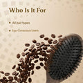 KillyS Biodegradable Coffee Grounds Oval Hairbrush, Pneumatic Cushion, Flexible Rounded Pins