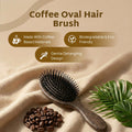 KillyS Biodegradable Coffee Grounds Oval Hairbrush, Pneumatic Cushion, Flexible Rounded Pins