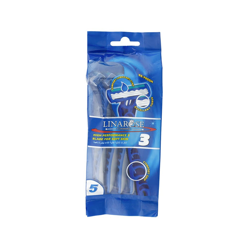 Lina Rose High-Performance Triple Blade Razors, 5 Pieces