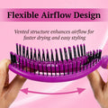 KillyS Flexi Hair Brush Pink Flexible Airflow Nylon Pins 1 Pc