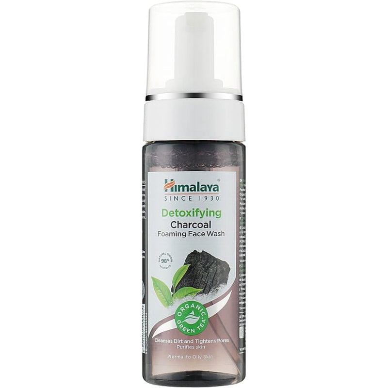 Himalaya Herbals Charcoal Face Wash Foaming Cleanser with Aloe Vera and Green Tea