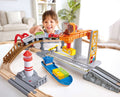 Hape Sea & Rail Cargo Transport Set Wooden Train and Ship Toy, 3+ Years