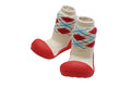 Attipas Shoe Socks Argyle Pattern Flexible Non-Slip Red XL