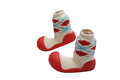 Attipas Shoe Socks Argyle Pattern Flexible Non-Slip Red XL