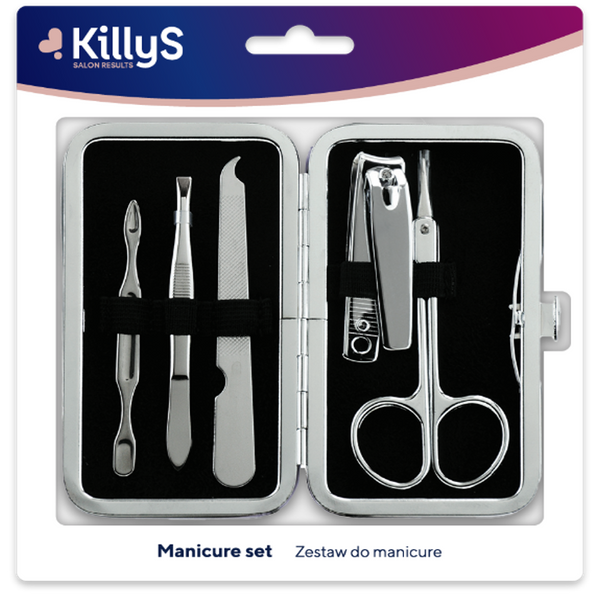 KillyS Manicure Tool Set In Case, Stainless Steel Nail Care Kit, 1 Pc