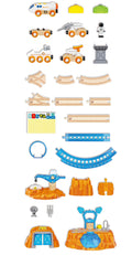 Hape Mars Exploration Set Wooden Train Railway Space Adventure Playset Glow-in-the-Dark Features Kids 3Y+
