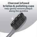 Colgate 360 Charcoal Black Medium Toothbrush, Whitening Cups, 1 Count