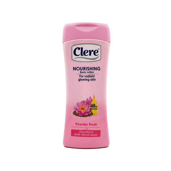 Clere Powder Fresh Moisturizing Lotion, Glycerin & Multivitamin Serum, Powder Scent, 400ml