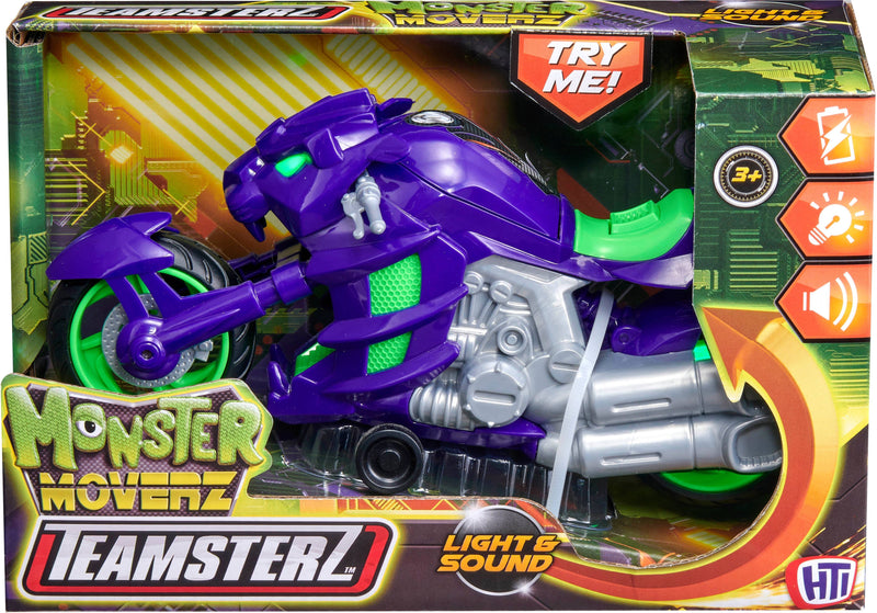 Teamsterz Monster Moverz Night Panther Motorbike with Engine Sounds, Lights and Music