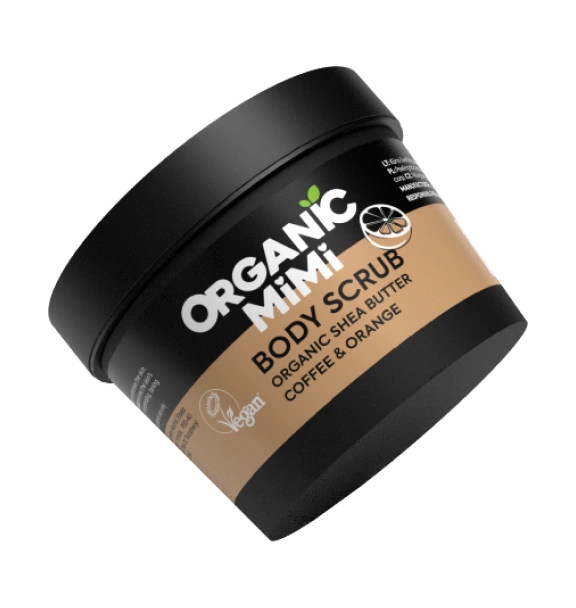Organic Mimi Coffee & Orange Body Scrub Exfoliating Natural Orange Oils 120g