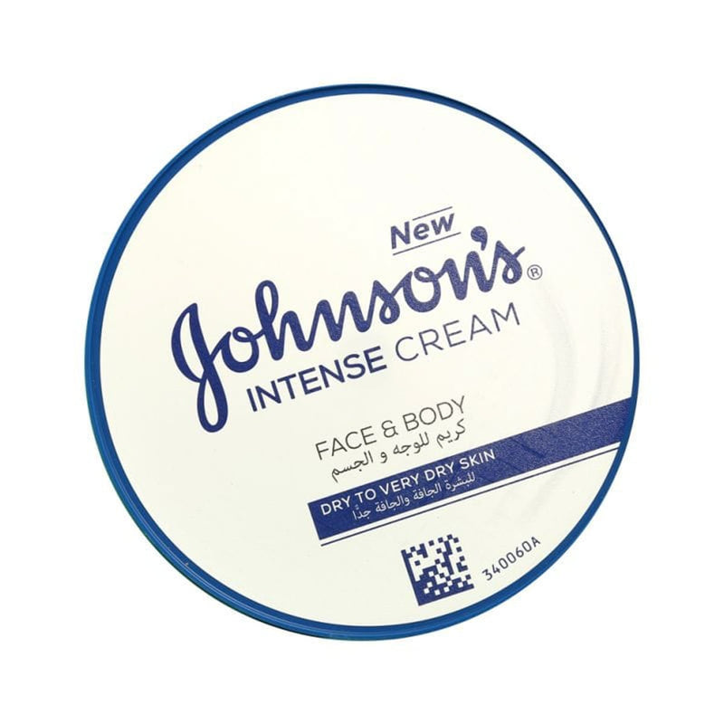 Johnson's Intense Face & Body Cream Glycerin Shea Butter Dry to Very Dry Skin 200 ml