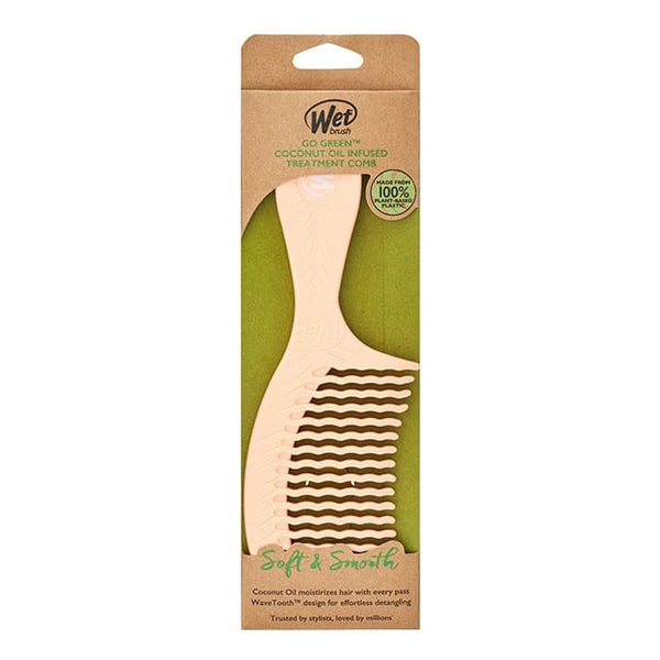 WETBRUSH Go Green Treatment Comb Coconut Oil Infused WaveTouch Design
