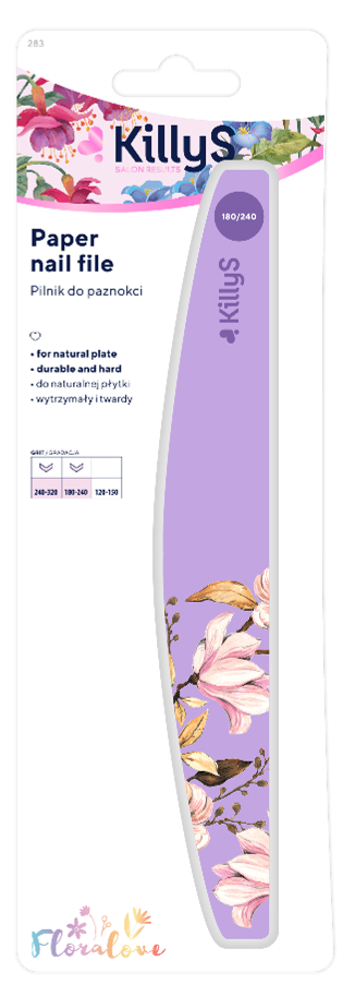 KillyS Floralove Crescent Nail File Purple 180/240 Grit
