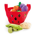 Hape Toddler Vegetable Basket Pretend Play Food Set, Six Vegetable Pieces, 18 Months+