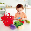 Hape Toddler Vegetable Basket Pretend Play Food Set, Six Vegetable Pieces, 18 Months+