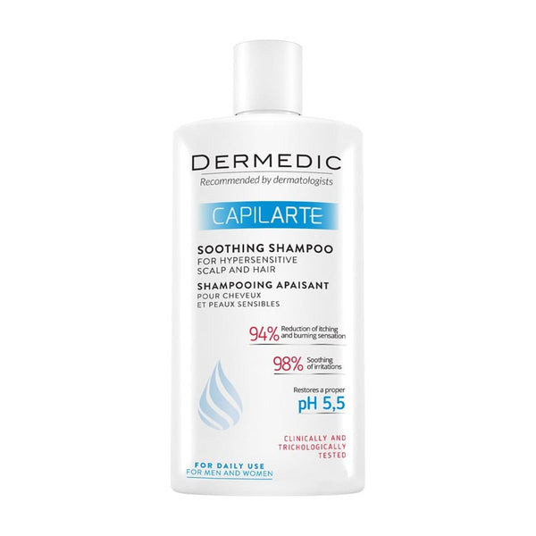 Dermedic Capilarte Soothing Shampoo Dry Hair Hypersensitive Scalp pH 5.5 300 ml