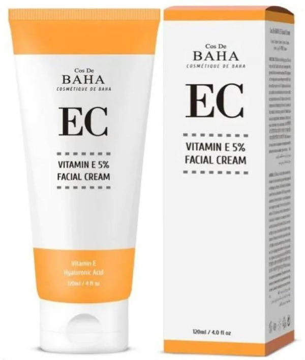 Cos De Baha Vitamin E Gel Cream, Tocopheryl Acetate 4%, 120 ml