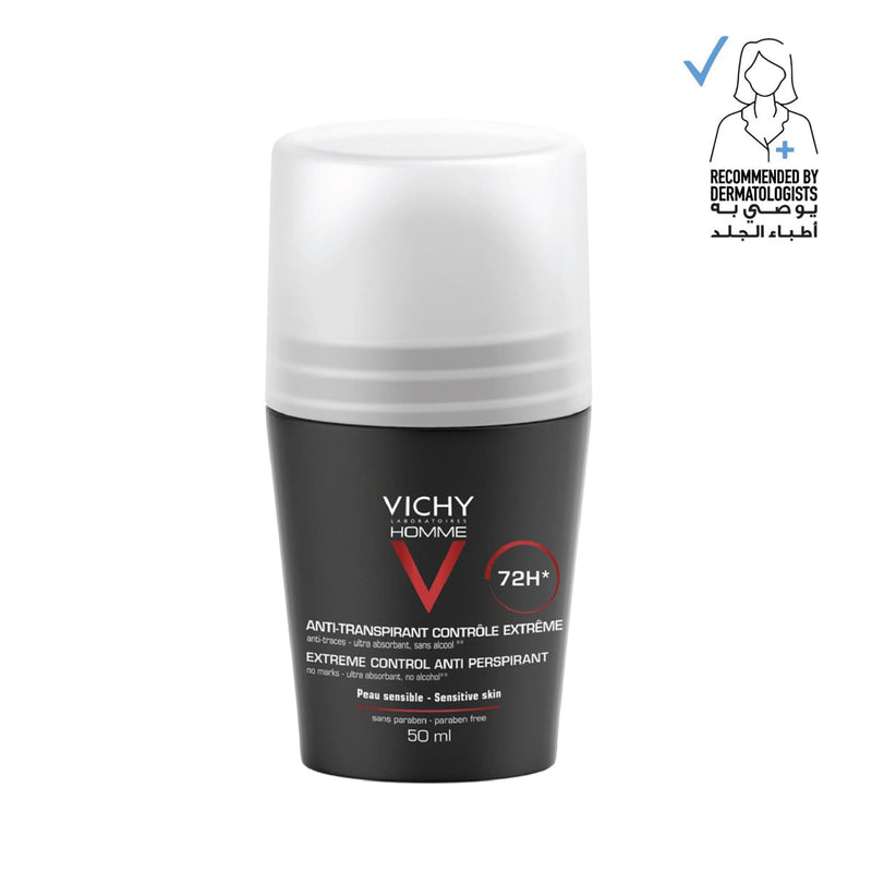 Vichy Homme Powerful Control Deodorant Antiperspirant 72-Hour Protection 50 ml