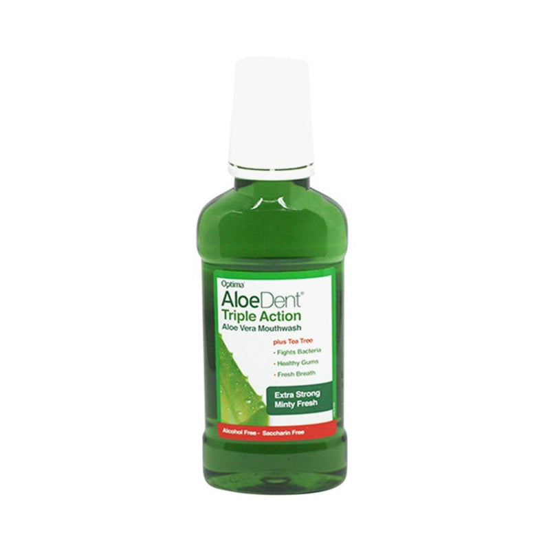 Aloedent Triple Action Aloe Vera Mouthwash Alcohol-Free Fluoride-Free Fresh Mint