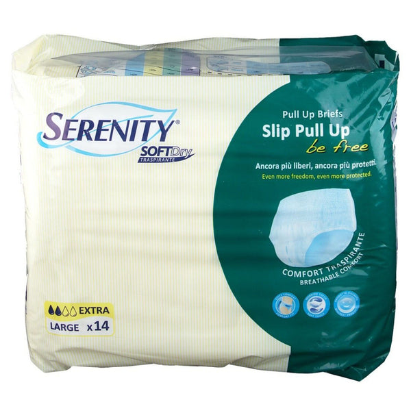 Serenity Pull-Up Briefs Soft Dry Large 14 Pieces