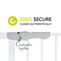 Hauck Safety Gate Auto Close N Stop Metal Door and Stair Gate White 75-80 cm